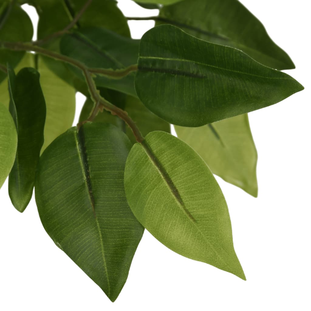 vidaXL Konstväxt fikusträd 630 blad 120 cm grön