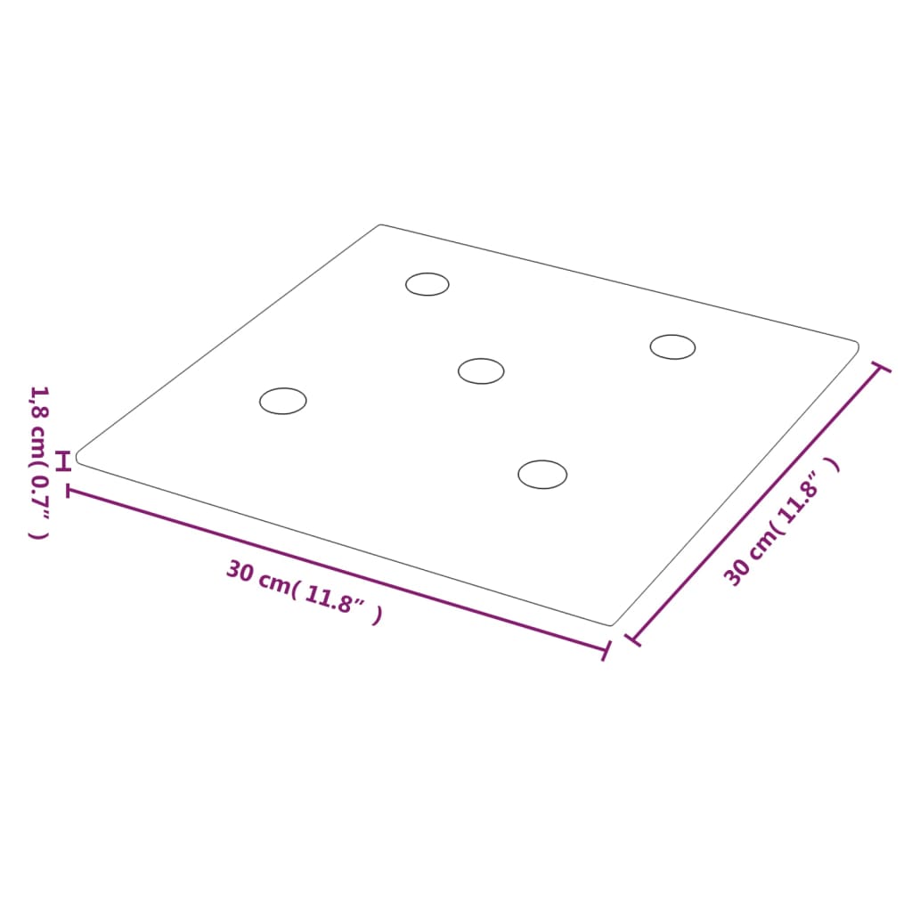 vidaXL Väggpaneler 12 st gräddvit 30x30 cm konstläder 1,08 m²