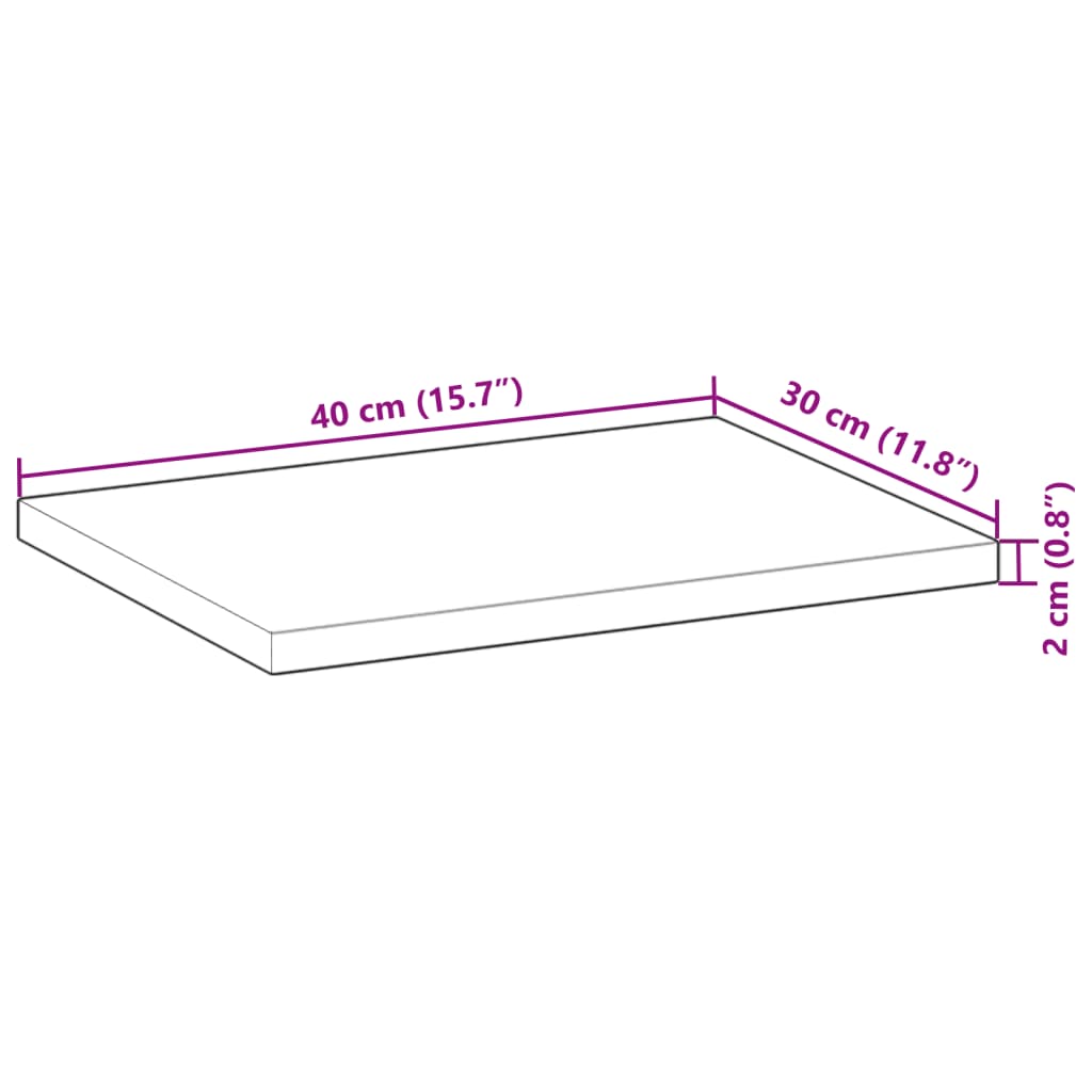 vidaXL Svävande hyllor 3 st 40x30x2 cm behandlat massivt akaciaträ