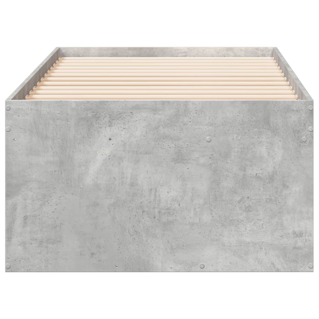 vidaXL Dagbädd med lådor betonggrå 100x200 cm konstruerat trä