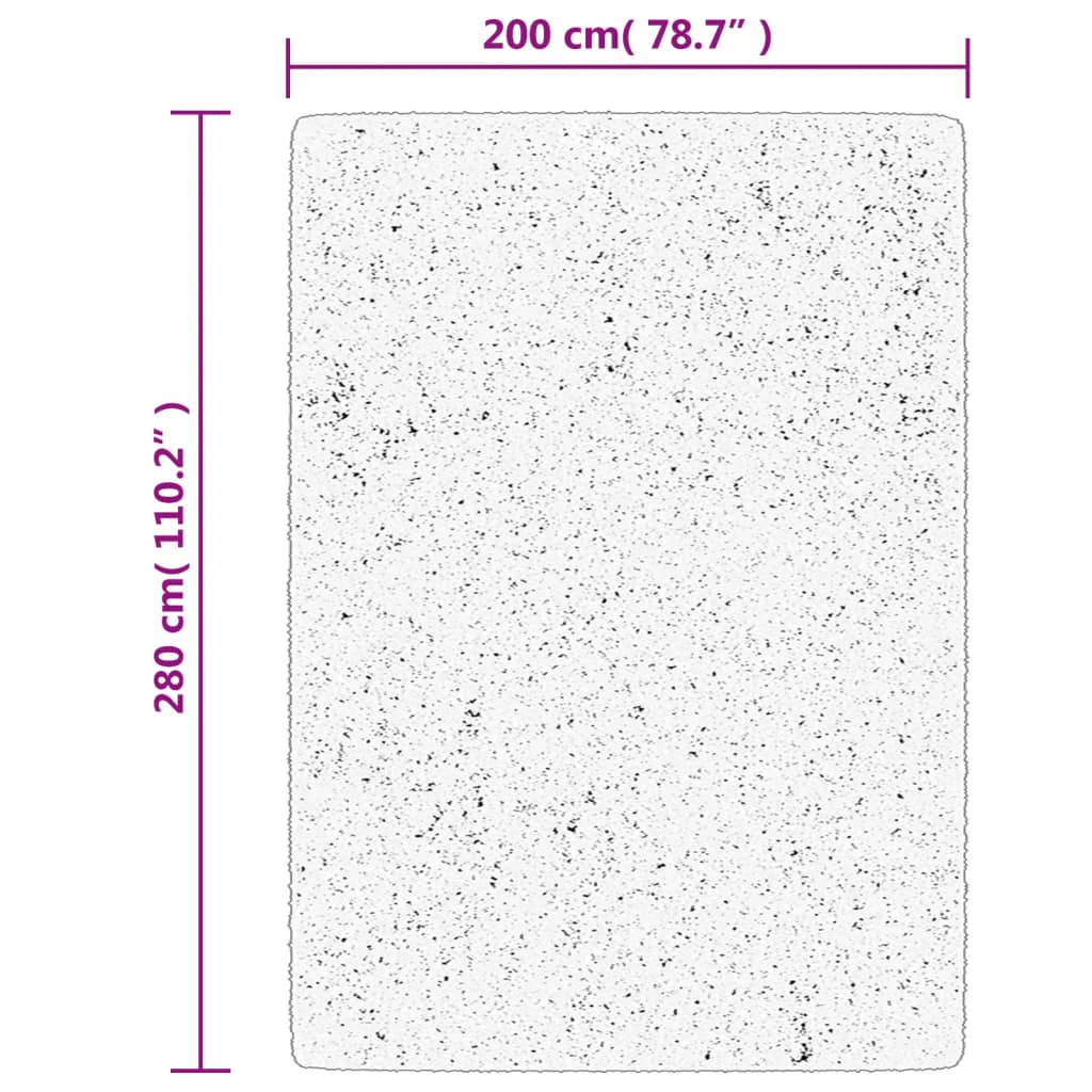 vidaXL Matta ISTAN långluggad glansig antracit 200x280 cm