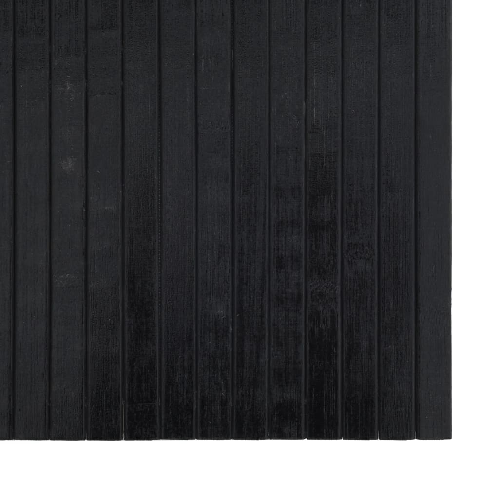 vidaXL Matta rektangulär svart 100x100 cm bambu