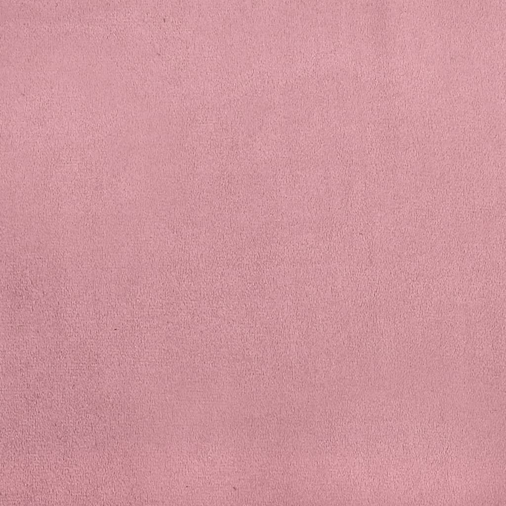vidaXL Dagbädd utdragbar och madrasser rosa 100x200 cm sammet