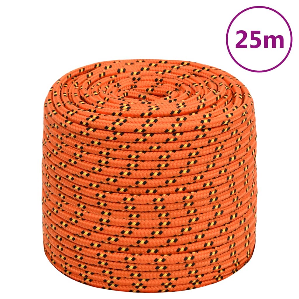 vidaXL Båtlina orange 8 mm 25 m polypropylen