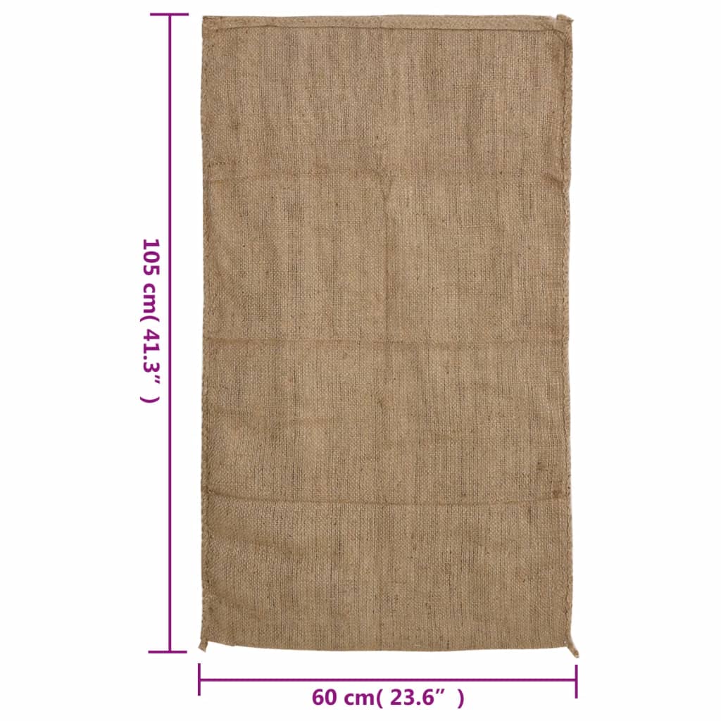 vidaXL Jutesäckar 10 st 60x105 cm 100% jute 340 gsm