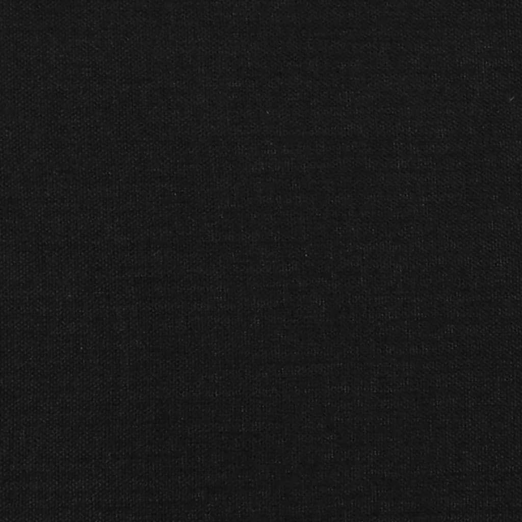 vidaXL Ramsäng med madrass svart 120x190 cm tyg