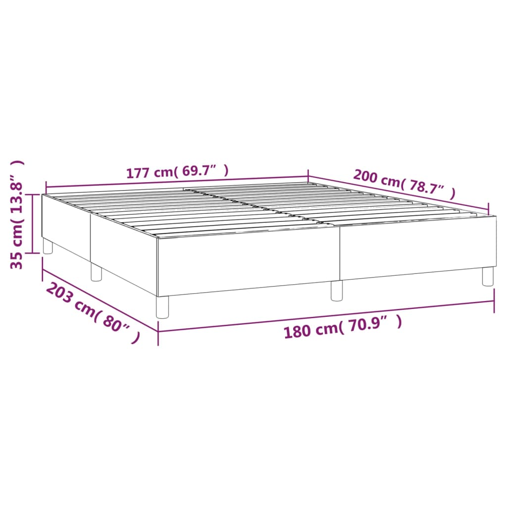 vidaXL Sängram vit 180x200 cm konstläder