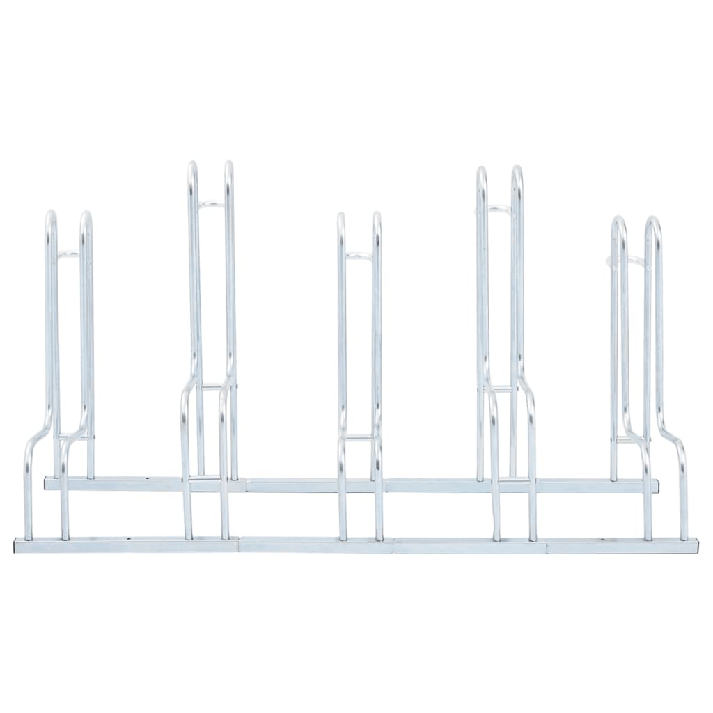 vidaXL Cykelställ för 5 cyklar fristående galvaniserat stål