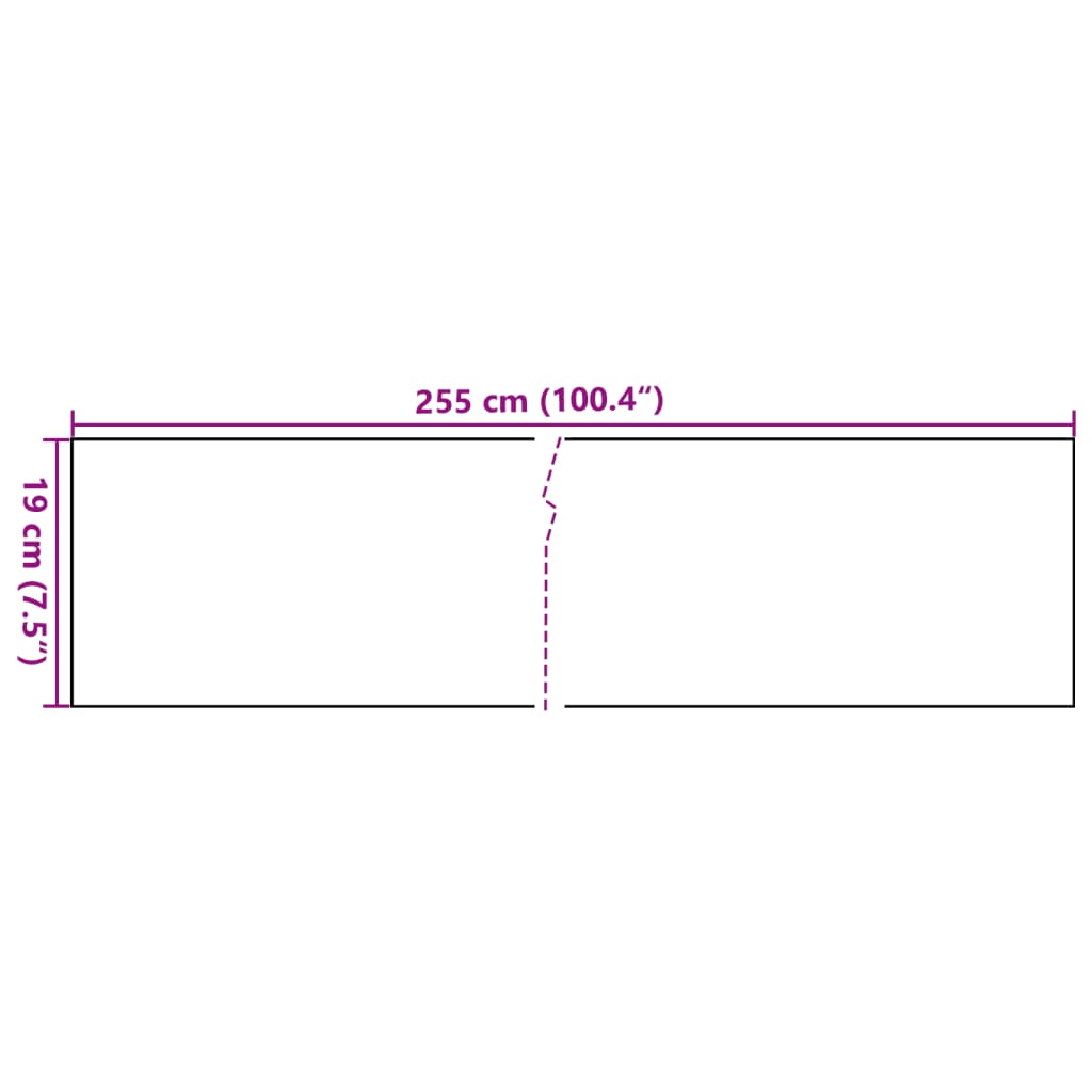 vidaXL Balkongskärmar 10 st antracit 255x19 cm konstrottning