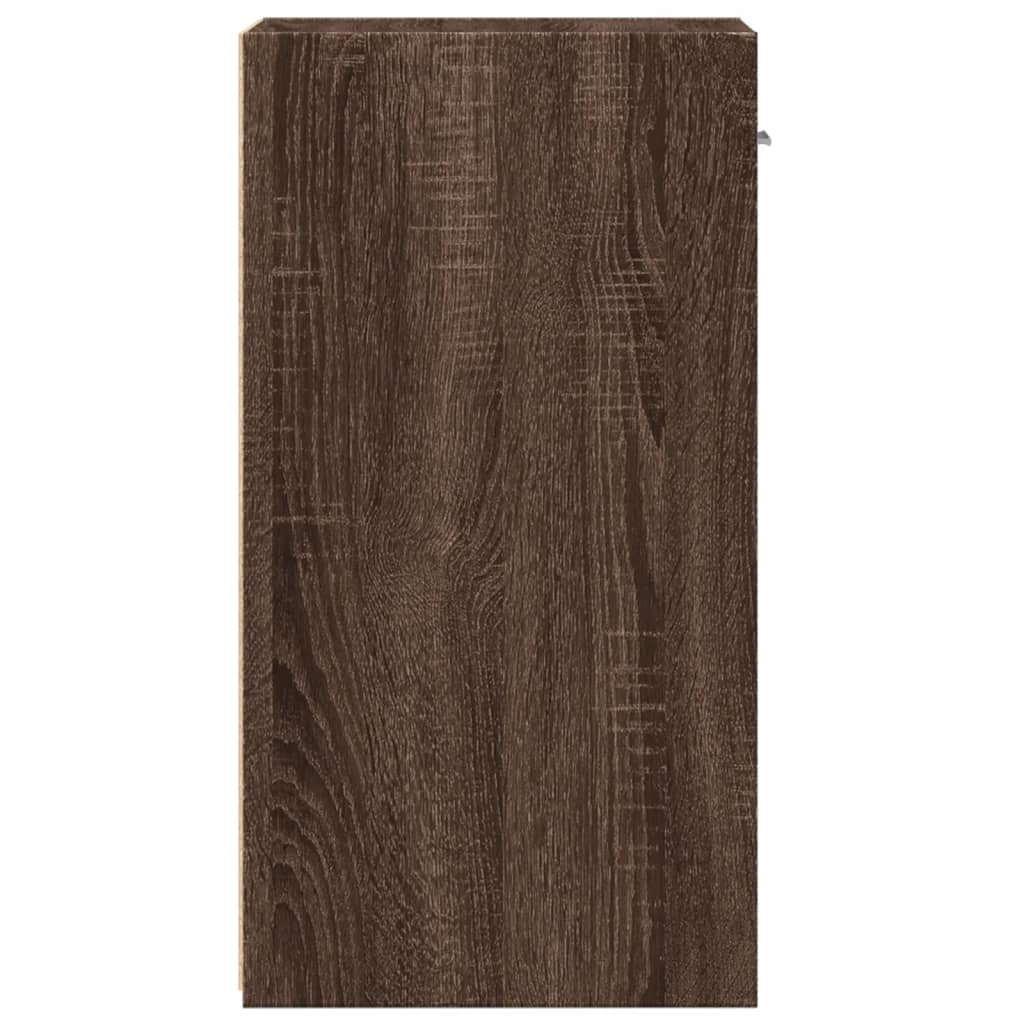 vidaXL Sängbord 2 st brun ek 35x34x65 cm konstruerat trä