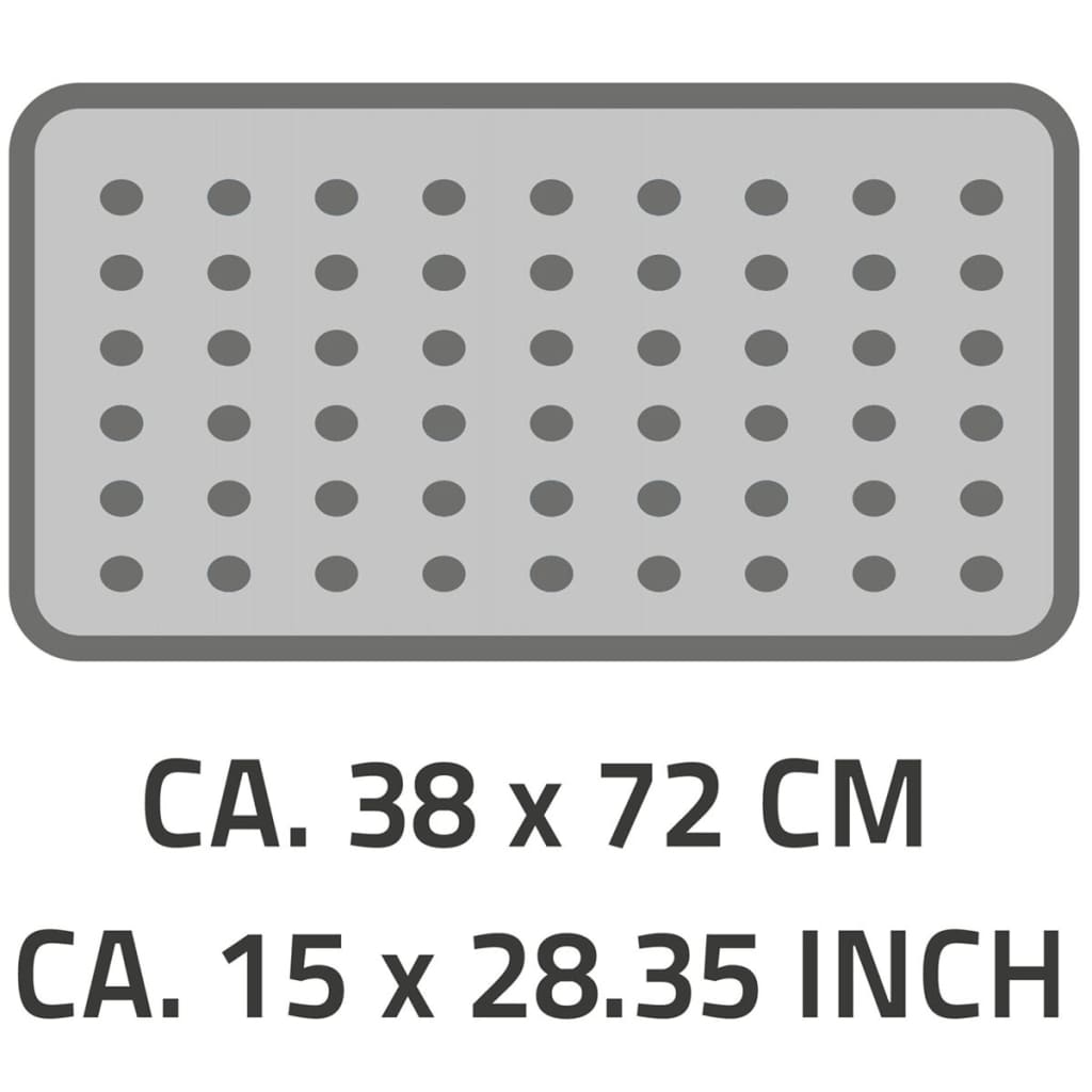 RIDDER Halkfri badkarsmatta Plattfuß 72x38 cm grå 67087