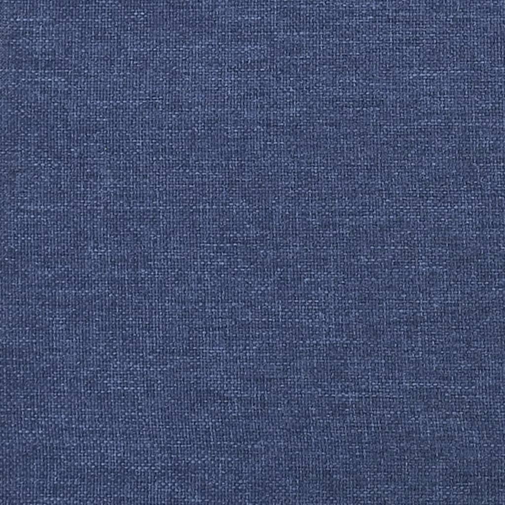 vidaXL Ramsäng med madrass blå 140x200 cm tyg