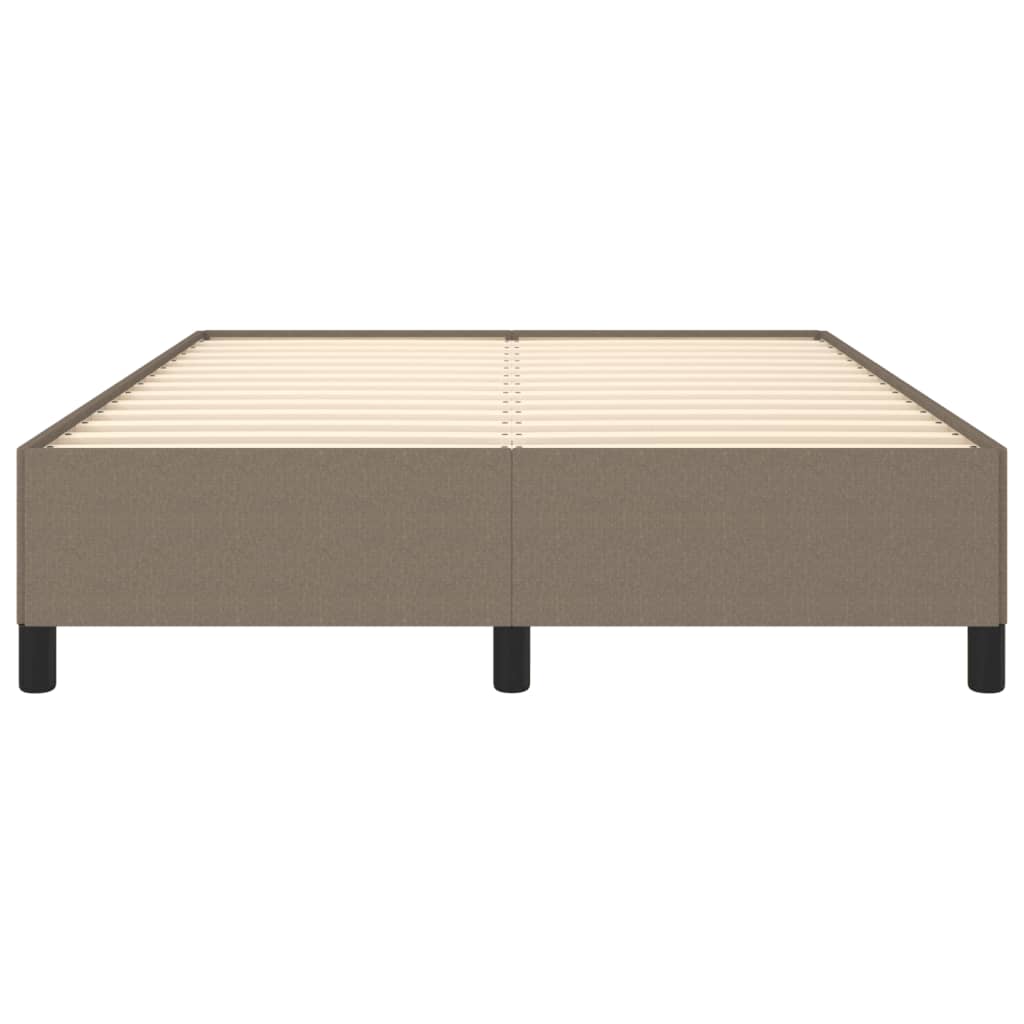 vidaXL Sängram utan madrass taupe 140x190 cm tyg