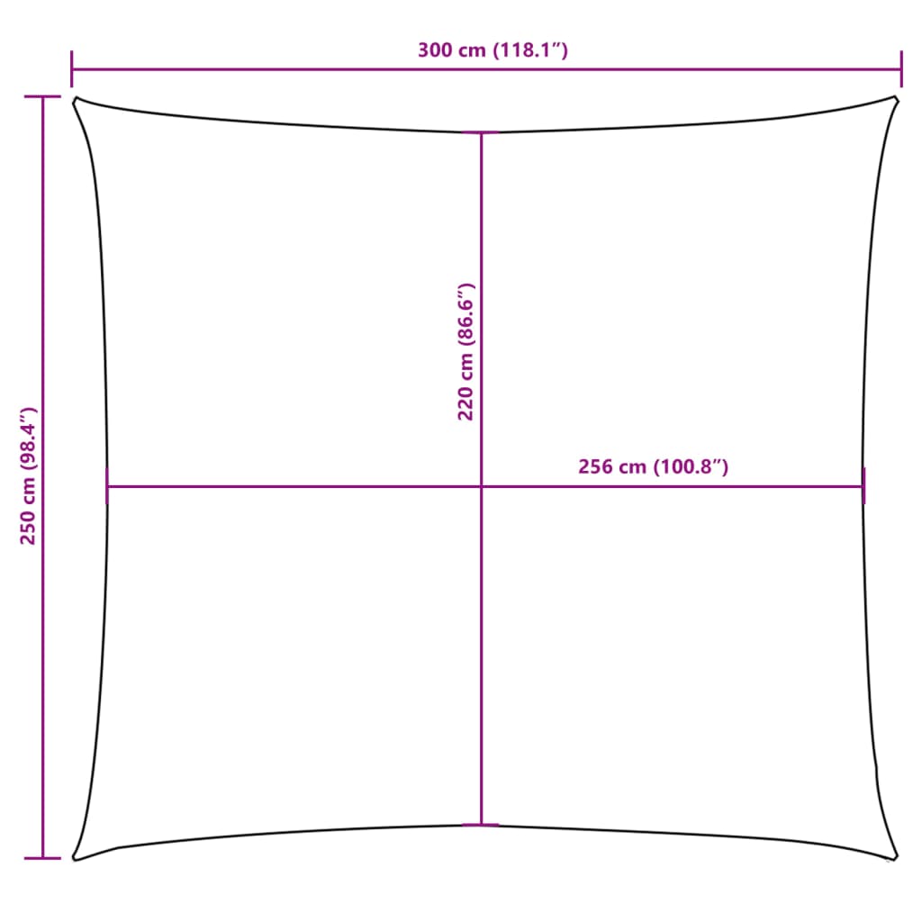 vidaXL Solsegel oxfordtyg rektangulärt 2,5x3 m taupe