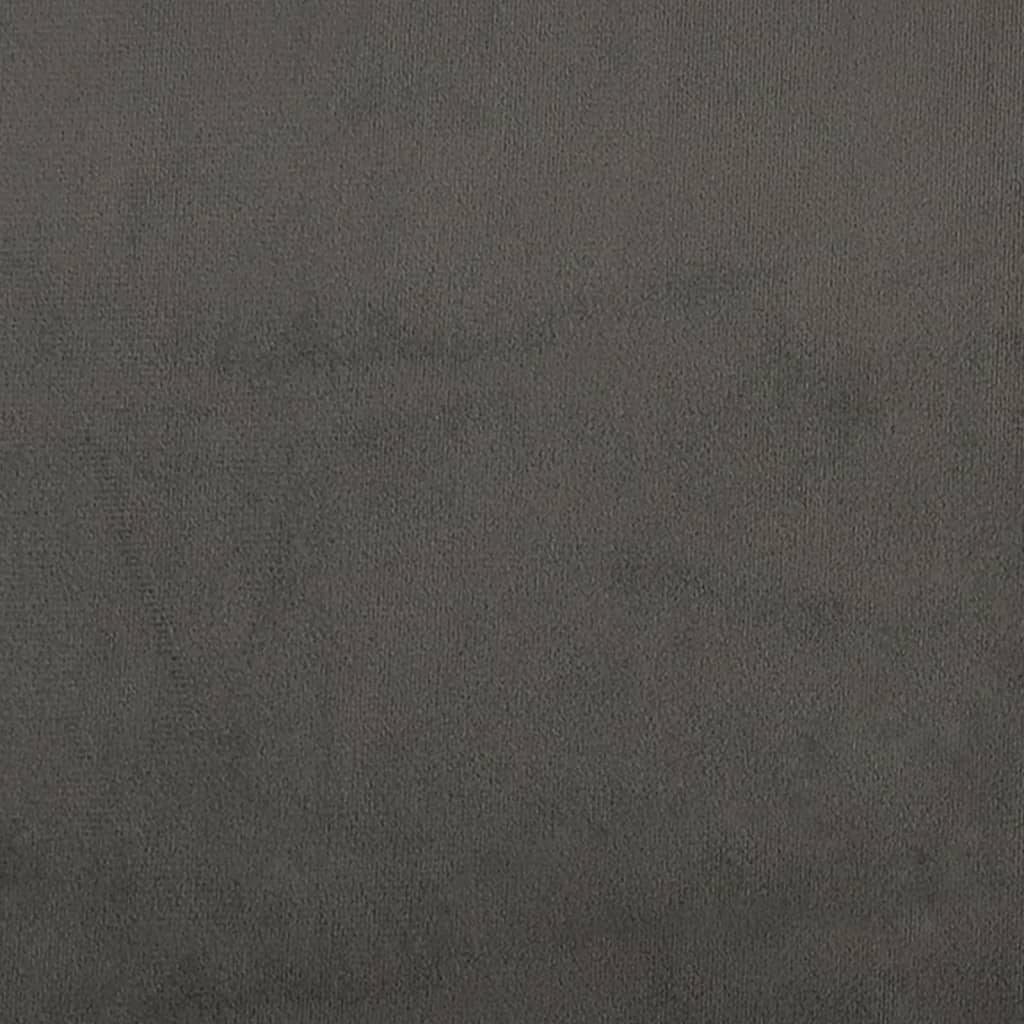 vidaXL Pocketresårmadrass mörkgrå 100x200x20 cm sammet