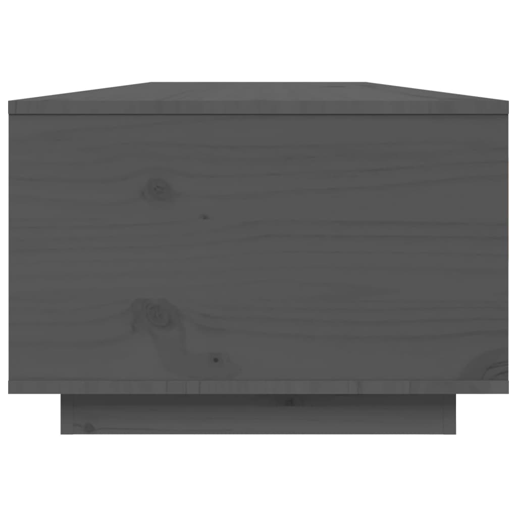 vidaXL Soffbord grå 80x50x35,5 cm massiv furu