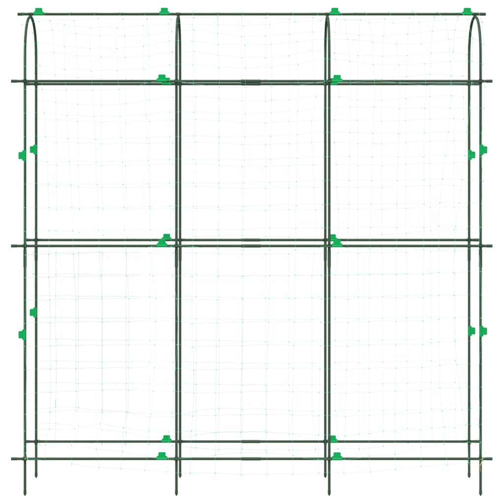 vidaXL Trädgårdsspaljé för klätterväxter U-formad 181x31x182,5 cm stål