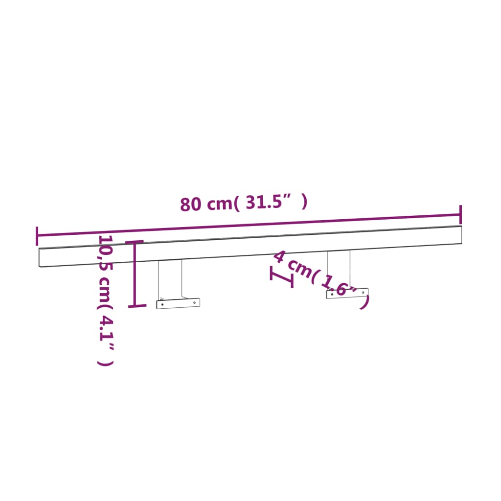 vidaXL Spegellampa LED 13 W varmvit 80 cm 3000 K