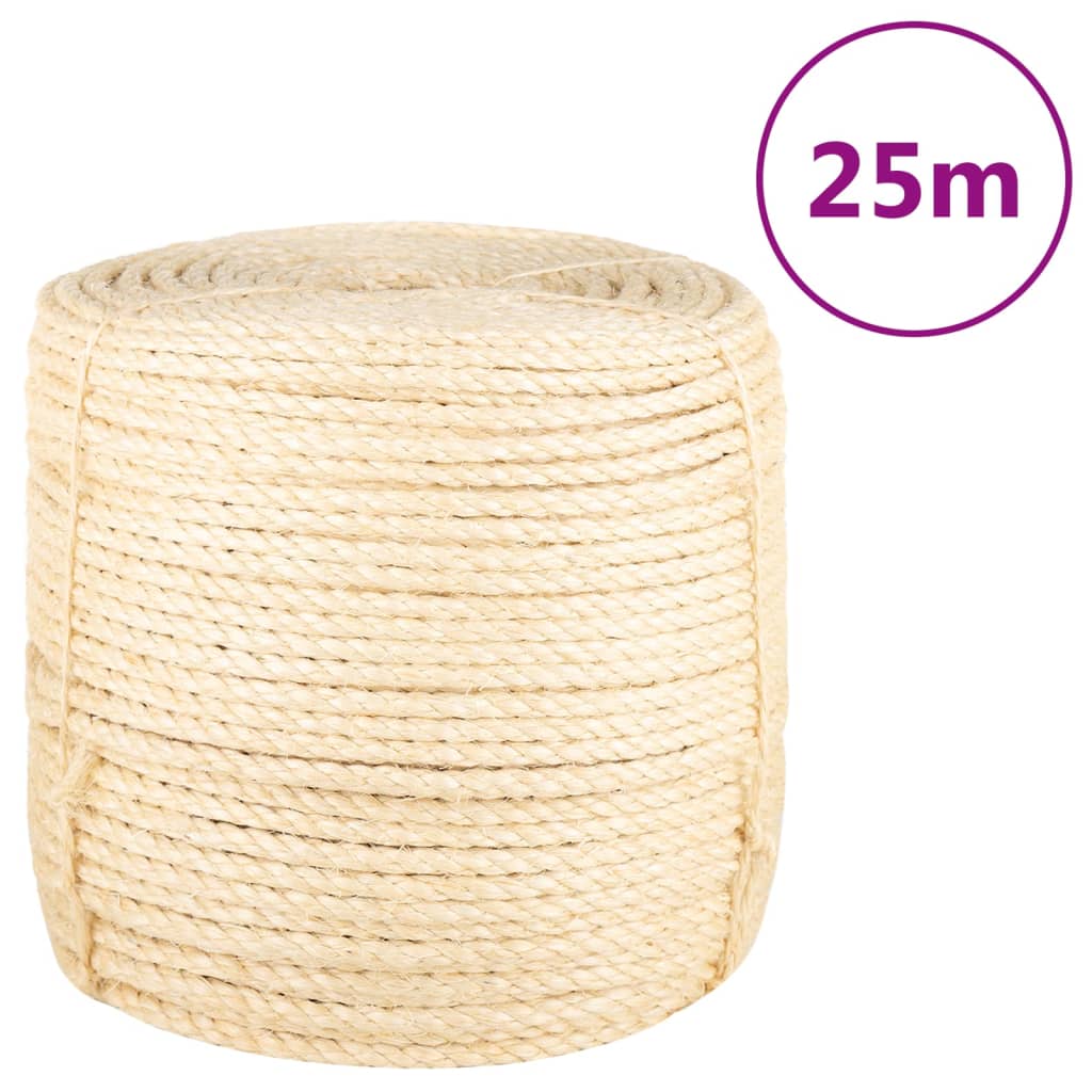 vidaXL Rep 100% sisal 8 mm 25 m