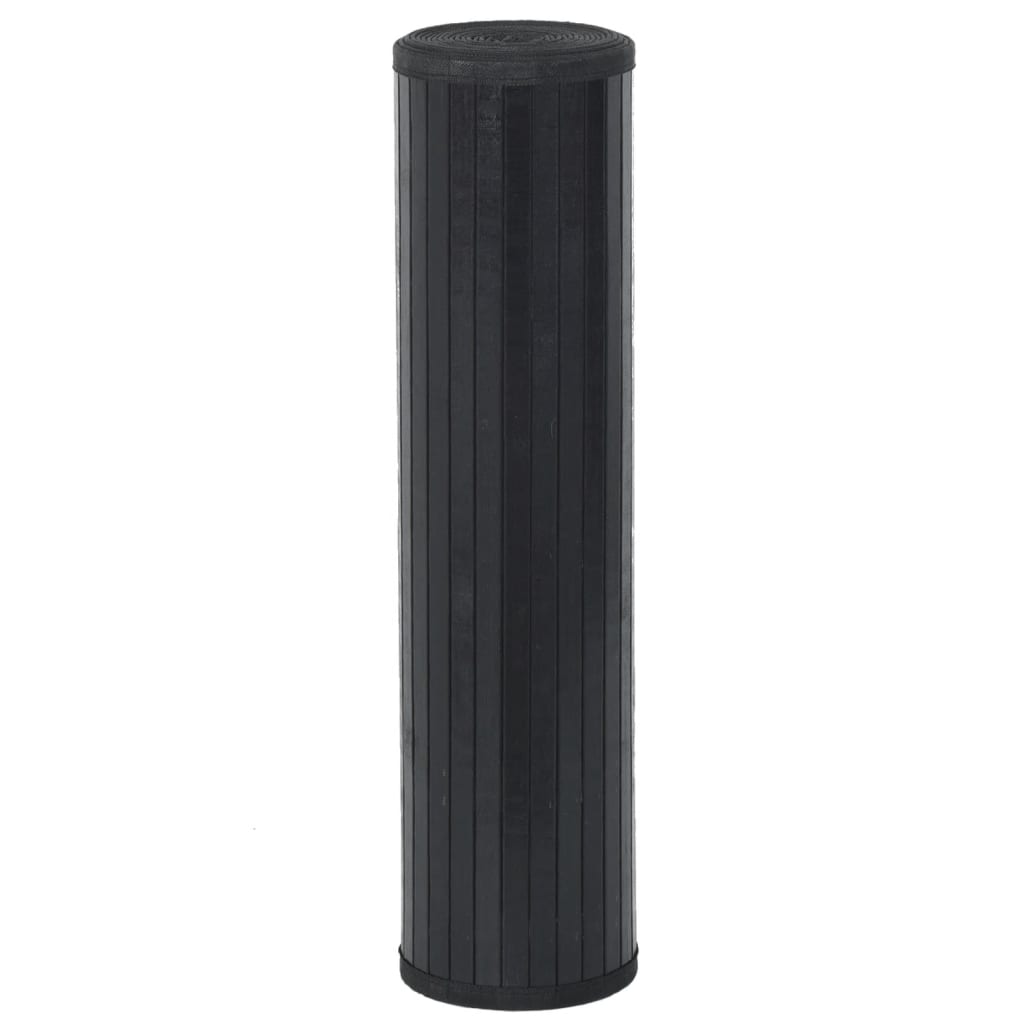 vidaXL Matta rektangulär svart 70x1000 cm bambu